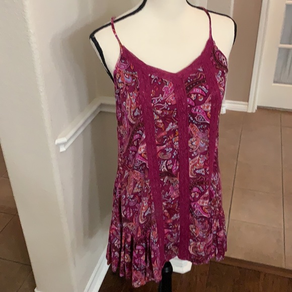 Hollister plum paisley print razorback mini dress - Picture 5 of 14